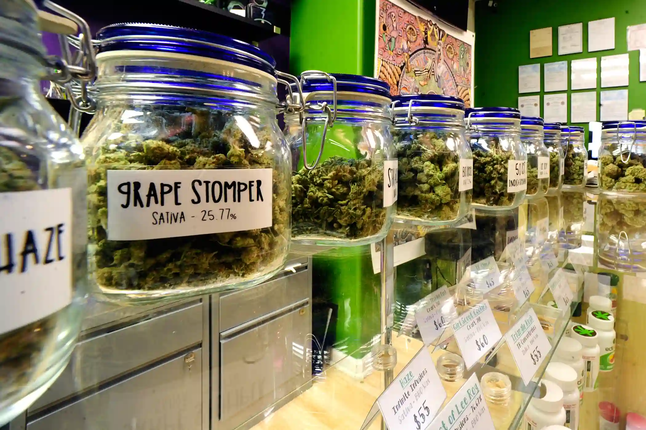 Humpria weed shop displaying weed for sale in melbourne