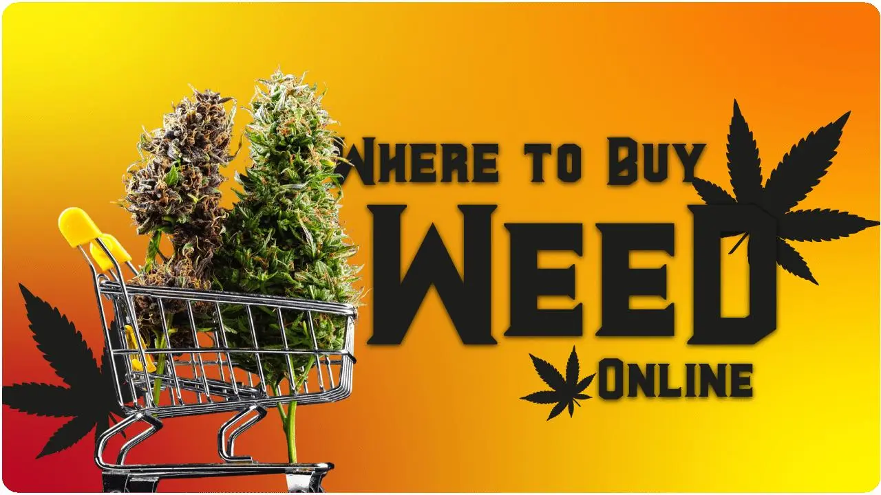 Illustration of Cannabis in cart - buy weed online Australia